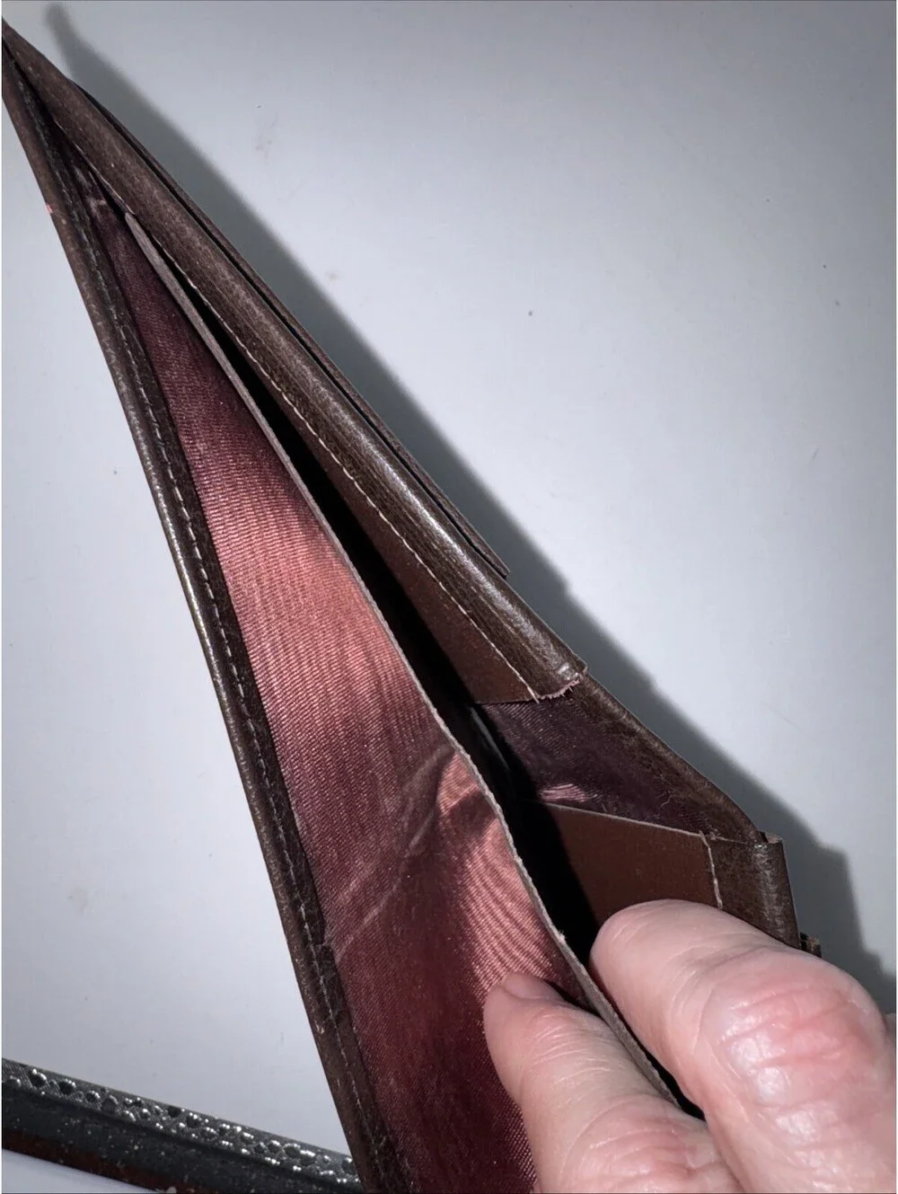 Vintage Water Buffalo Men’s Wallet Brown Bifold Leather EUC